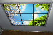 Потолок с витражным стеклом - до неба рукой подать